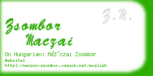 zsombor maczai business card